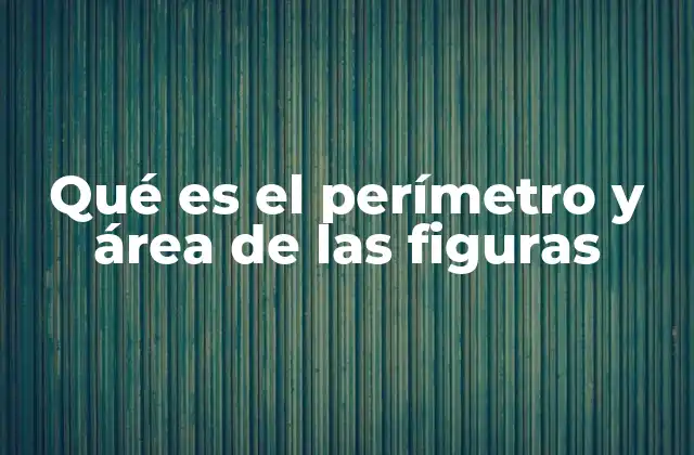 Qué es el Perímetro y Área de las Figuras