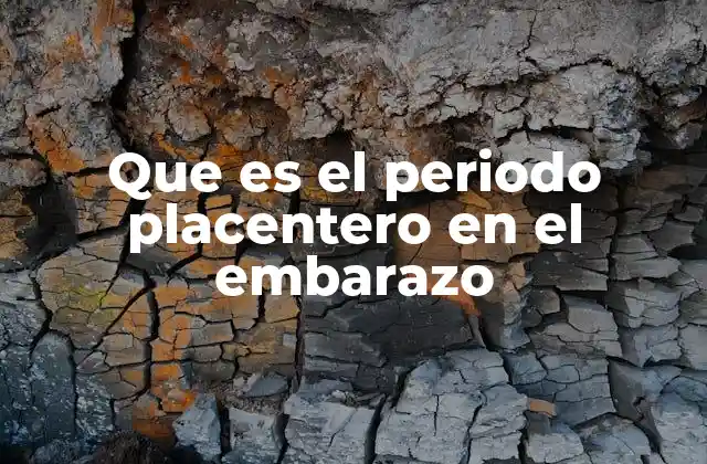 Que es el Periodo Placentero en el Embarazo