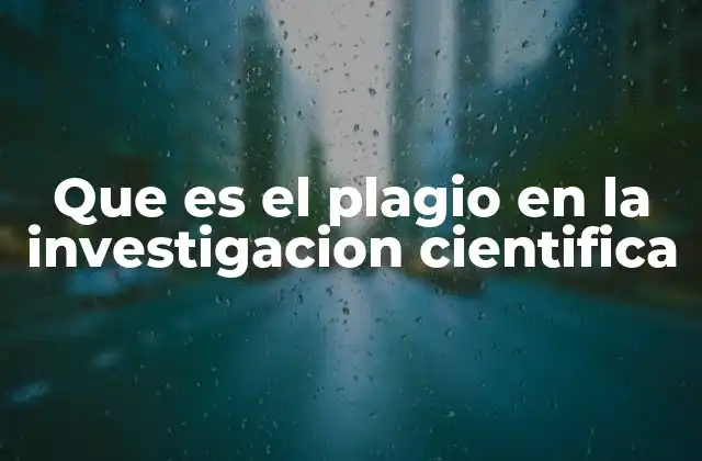 Que es el Plagio en la Investigacion Cientifica