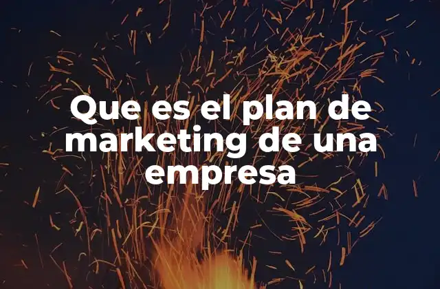 Que es el Plan de Marketing de una Empresa