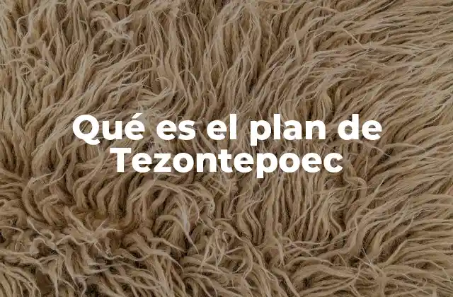 Qué es el Plan de Tezontepoec