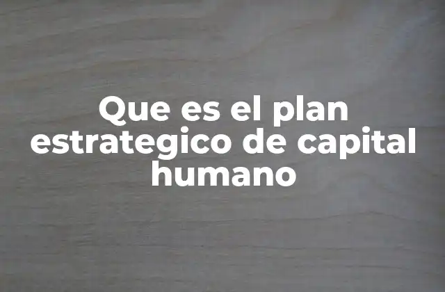 Que es el Plan Estrategico de Capital Humano 2 Capital humano como pilar de la competitividad empresarial
