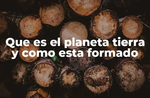 Que es el Planeta Tierra y como Esta Formado