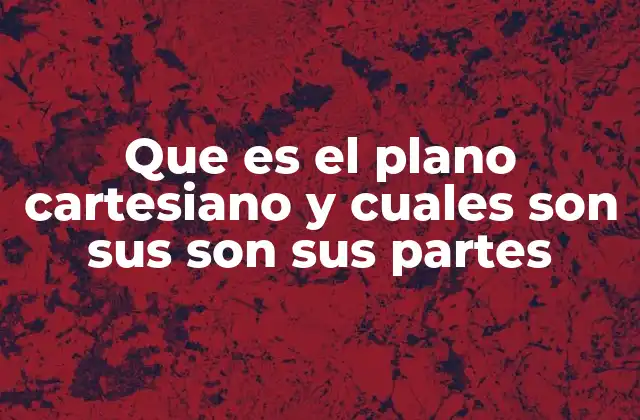 Que es el Plano Cartesiano y Cuales Son Sus Son Sus Partes