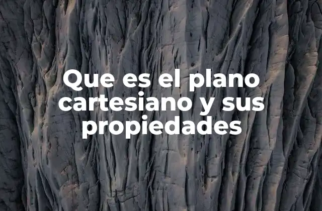 Que es el Plano Cartesiano y Sus Propiedades