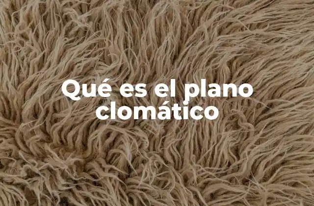 Qué es el Plano Clomático