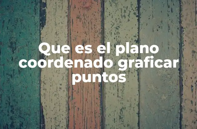 Que es el Plano Coordenado Graficar Puntos