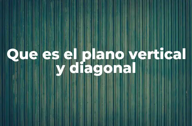 Que es el Plano Vertical y Diagonal