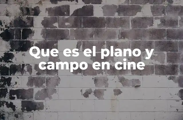 Que es el Plano y Campo en Cine