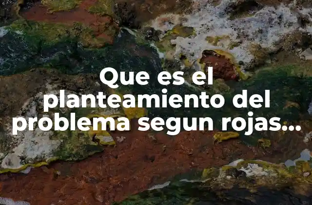 Que es el Planteamiento Del Problema Segun Rojas Soriano