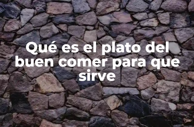 Qué es el Plato Del Buen Comer para que Sirve