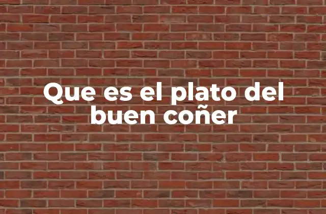 Que es el Plato Del Buen Coñer