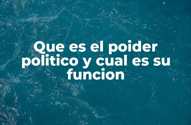 La base del poder político en las sociedades modernas