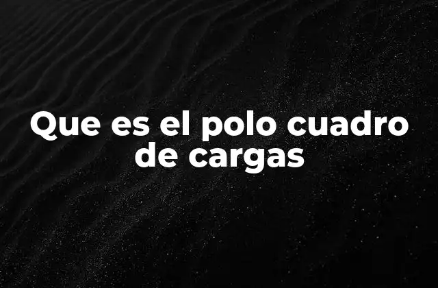 Que es el Polo Cuadro de Cargas