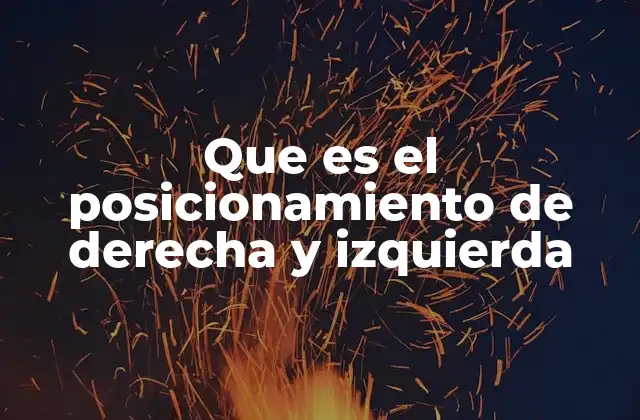 Que es el Posicionamiento de Derecha y Izquierda
