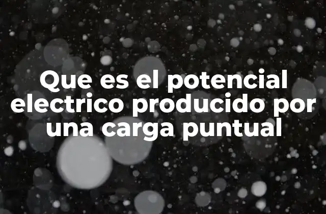 Que es el Potencial Electrico Producido por una Carga Puntual