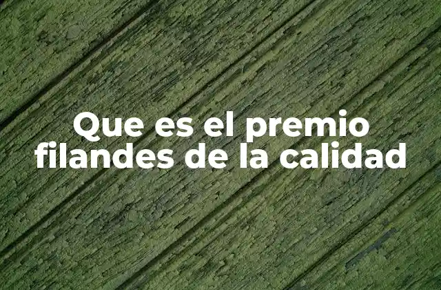 Que es el Premio Filandes de la Calidad