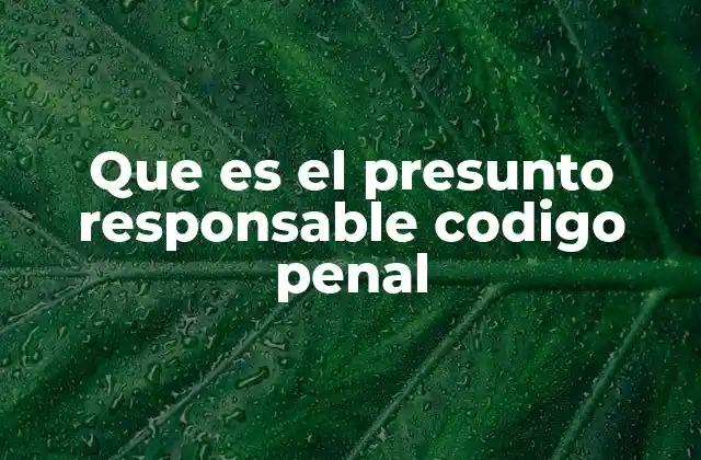 La importancia del presunto responsable en el sistema judicial penal