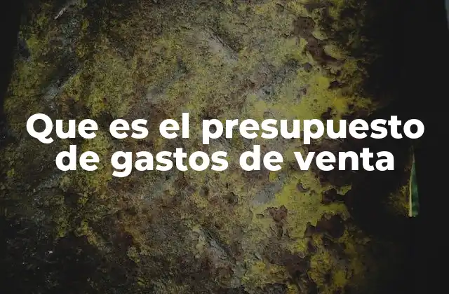Que es el Presupuesto de Gastos de Venta 2 La importancia de planificar los gastos en el proceso de venta
