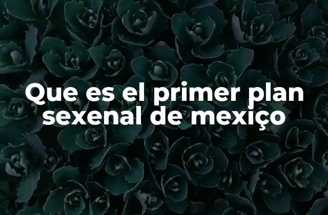 La importancia del Primer Plan Sexenal en la historia mexicana