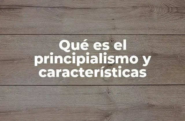 Qué es el Principialismo y Características