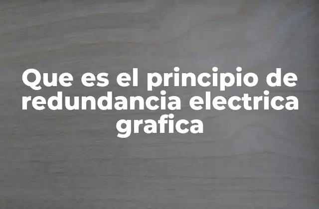 Que es el Principio de Redundancia Electrica Grafica