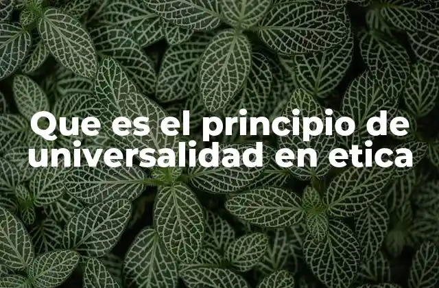 La importancia del principio de universalidad en la toma de decisiones éticas