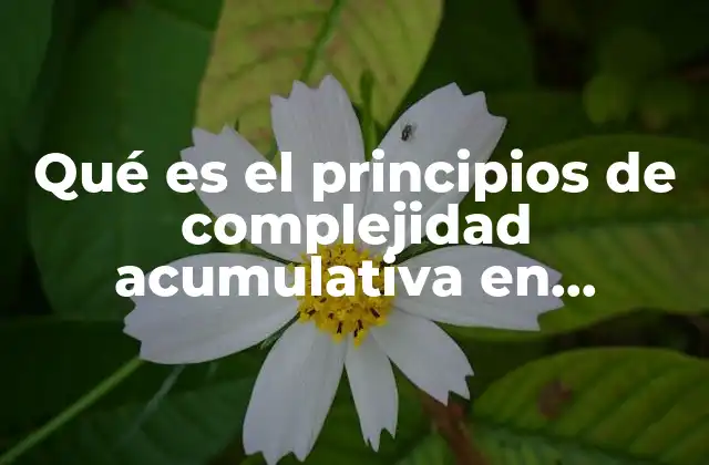Qué es el Principios de Complejidad Acumulativa en Psicología