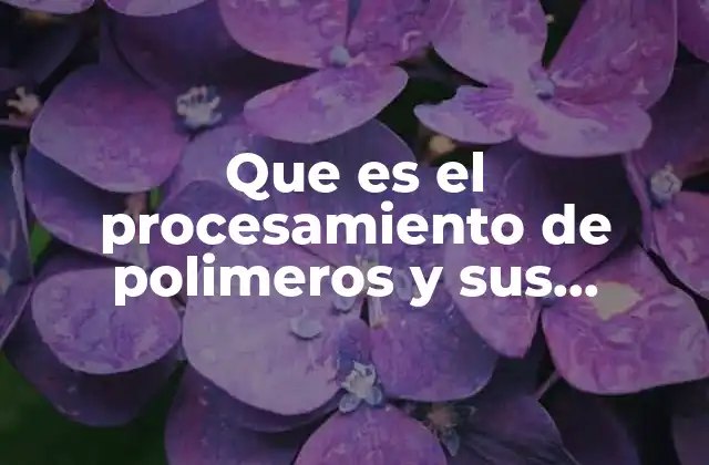 Que es el Procesamiento de Polimeros y Sus Caracteristicas 2 Cómo se relaciona el diseño con el procesamiento de polímeros