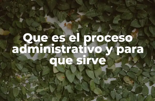 Que es el Proceso Administrativo y para que Sirve