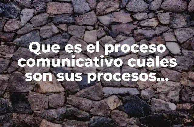 Que es el Proceso Comunicativo Cuales Son Sus Procesos Comunicativo