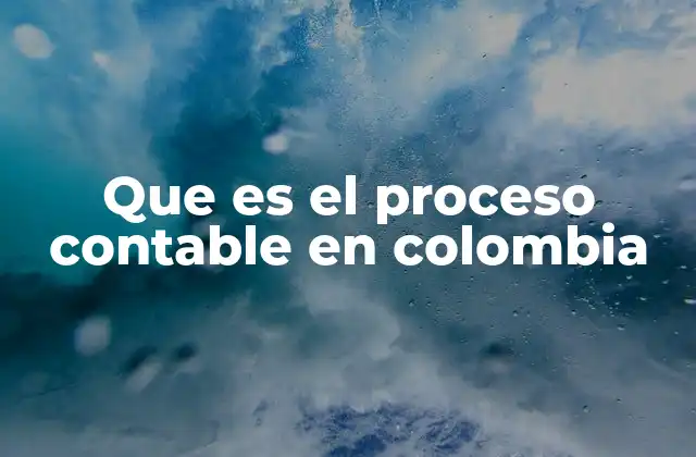 Que es el Proceso Contable en Colombia