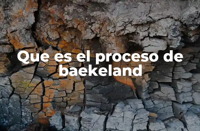 Que es el Proceso de Baekeland