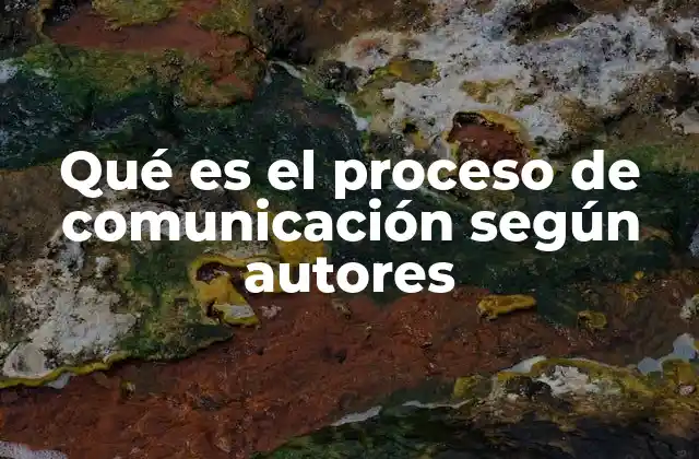 Qué es el Proceso de Comunicación según Autores