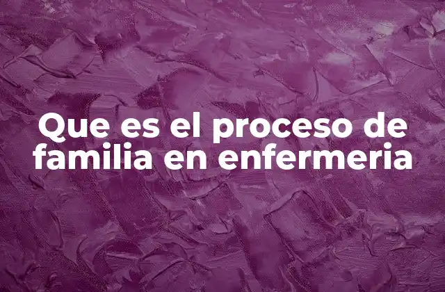 Que es el Proceso de Familia en Enfermeria