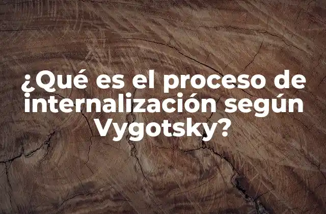 ¿qué es el Proceso de Internalización según Vygotsky?