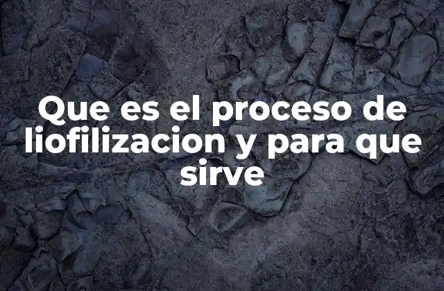 Que es el Proceso de Liofilizacion y para que Sirve