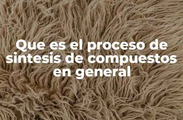 Que es el Proceso de Sintesis de Compuestos en General