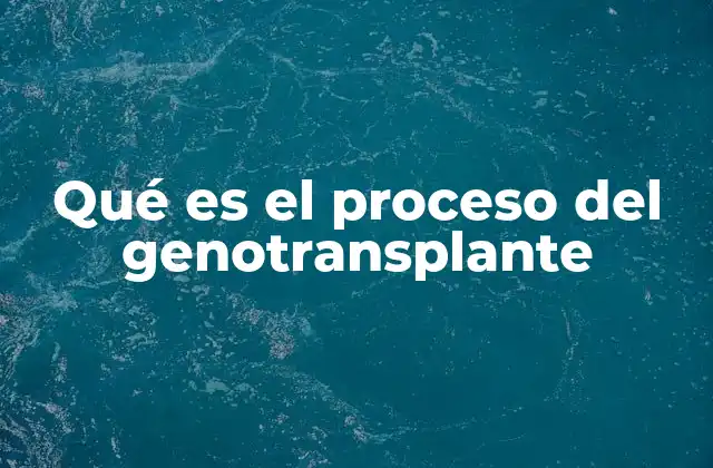 Qué es el Proceso Del Genotransplante