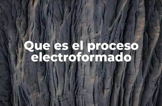 El electroformado como técnica de fabricación avanzada