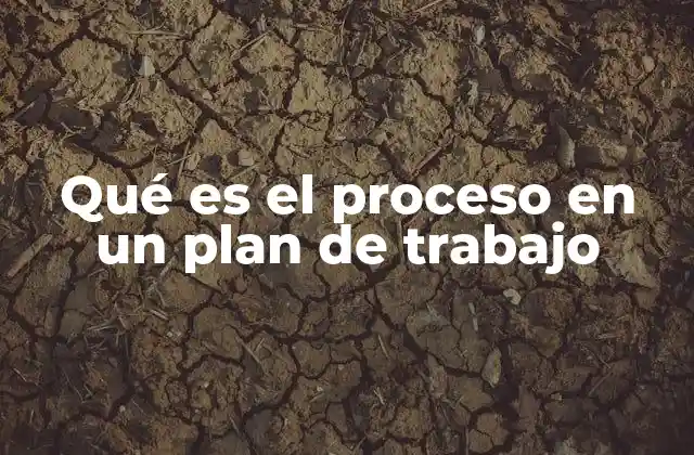 Qué es el Proceso en un Plan de Trabajo 2 La importancia de la estructura en la planificación