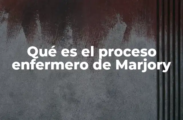 Qué es el Proceso Enfermero de Marjory