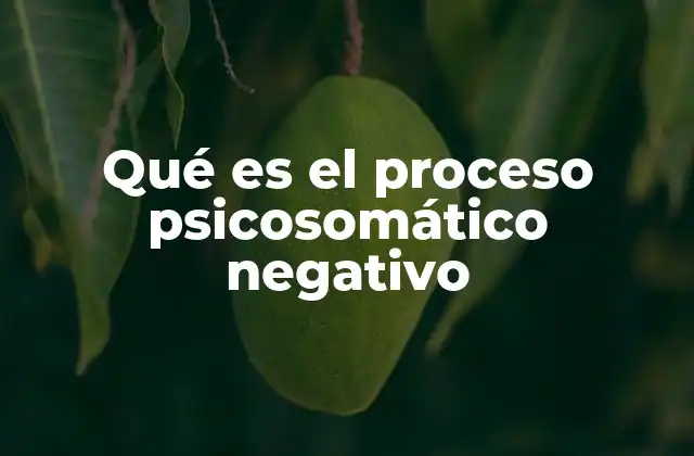 Qué es el Proceso Psicosomático Negativo 2 La conexión mente-cuerpo y su impacto en la salud