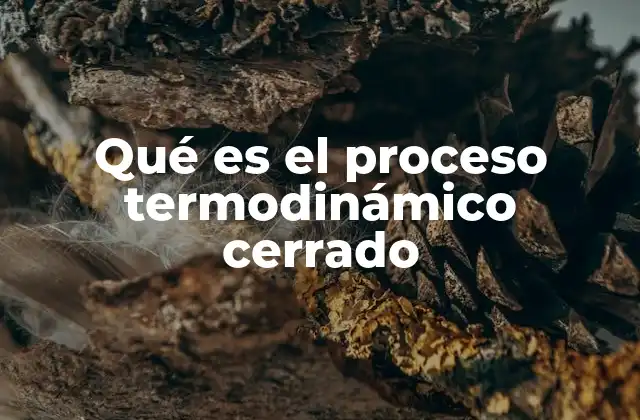 Qué es el Proceso Termodinámico Cerrado