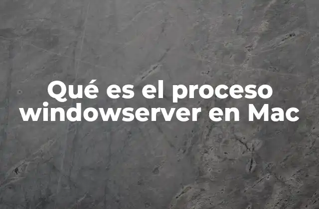 Qué es el Proceso Windowserver en Mac