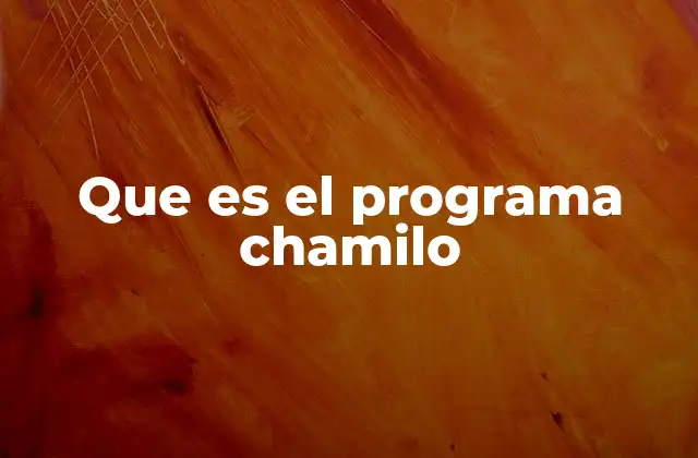 Que es el Programa Chamilo