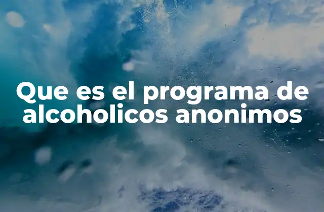 Que es el Programa de Alcoholicos Anonimos 2 Cómo funciona el programa de Alcohólicos Anónimos