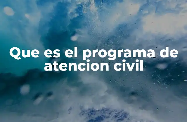 Que es el Programa de Atencion Civil