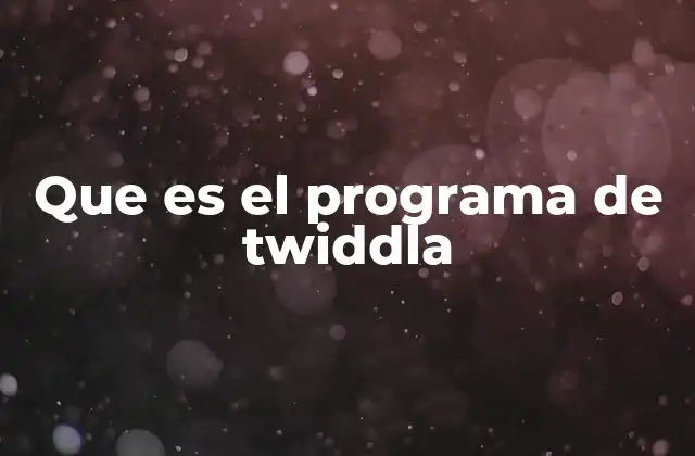 Que es el Programa de Twiddla