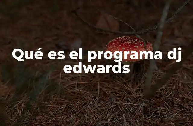 Qué es el Programa Dj Edwards